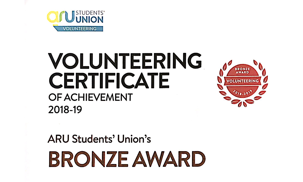 Bronze Volunteering Award